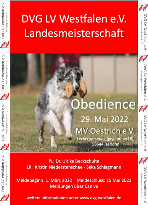 LVM Obedience 2022 @ MV Oestrich Leckerhorstweg, Iserlohn