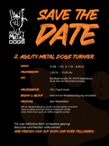 Save The Date AGi-Turnier 08.09 bei dem Metal-Dogs