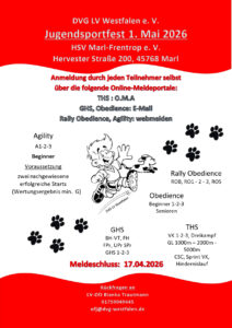 Einladung zum LV Jugendsportfest am 01. Mai 2026 beim HSV Marl Frentrop